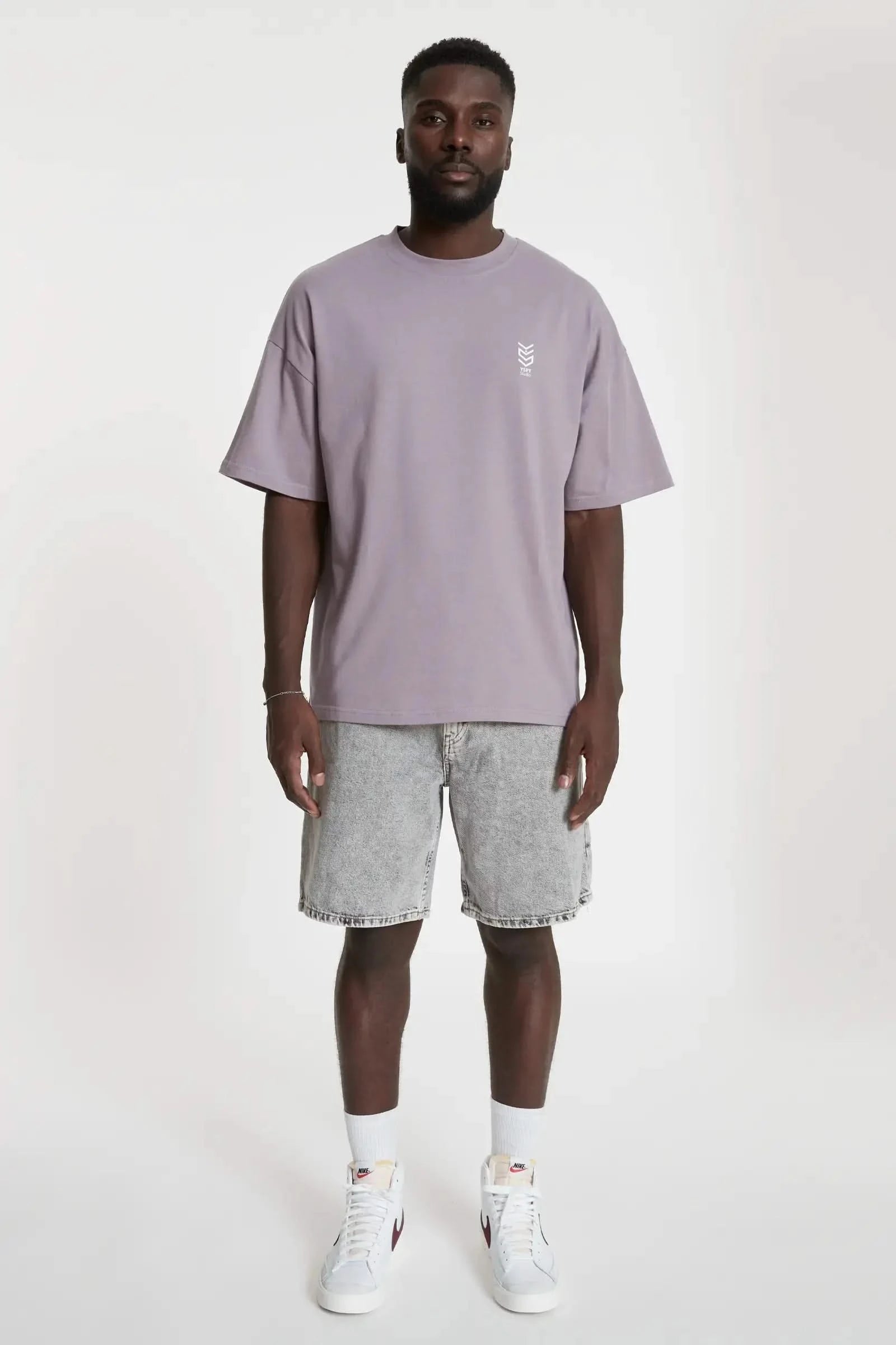 Trendy Oversized T-Shirt Cosmic Purple YSPT Studio