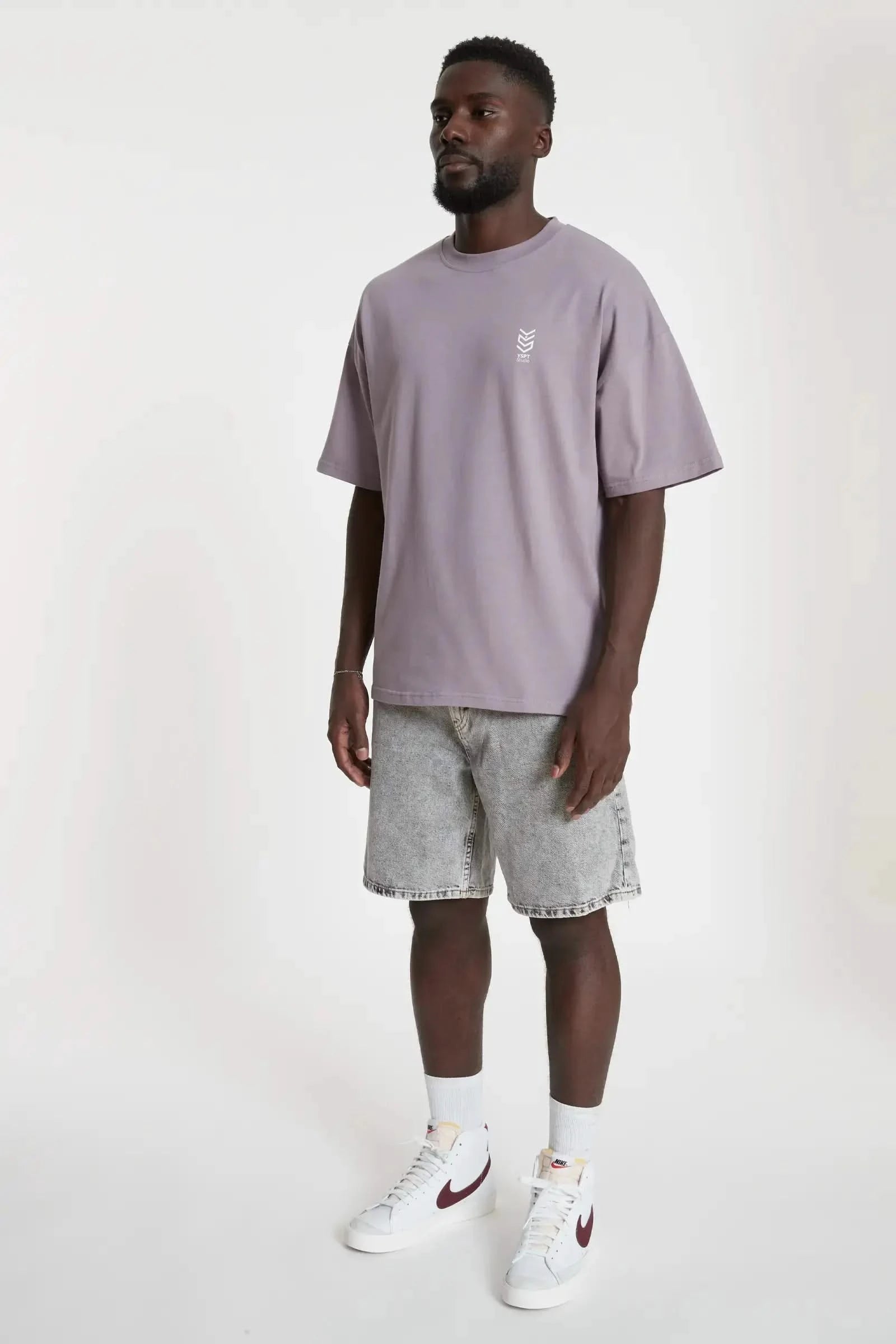Trendy Oversized T-Shirt Cosmic Purple YSPT Studio