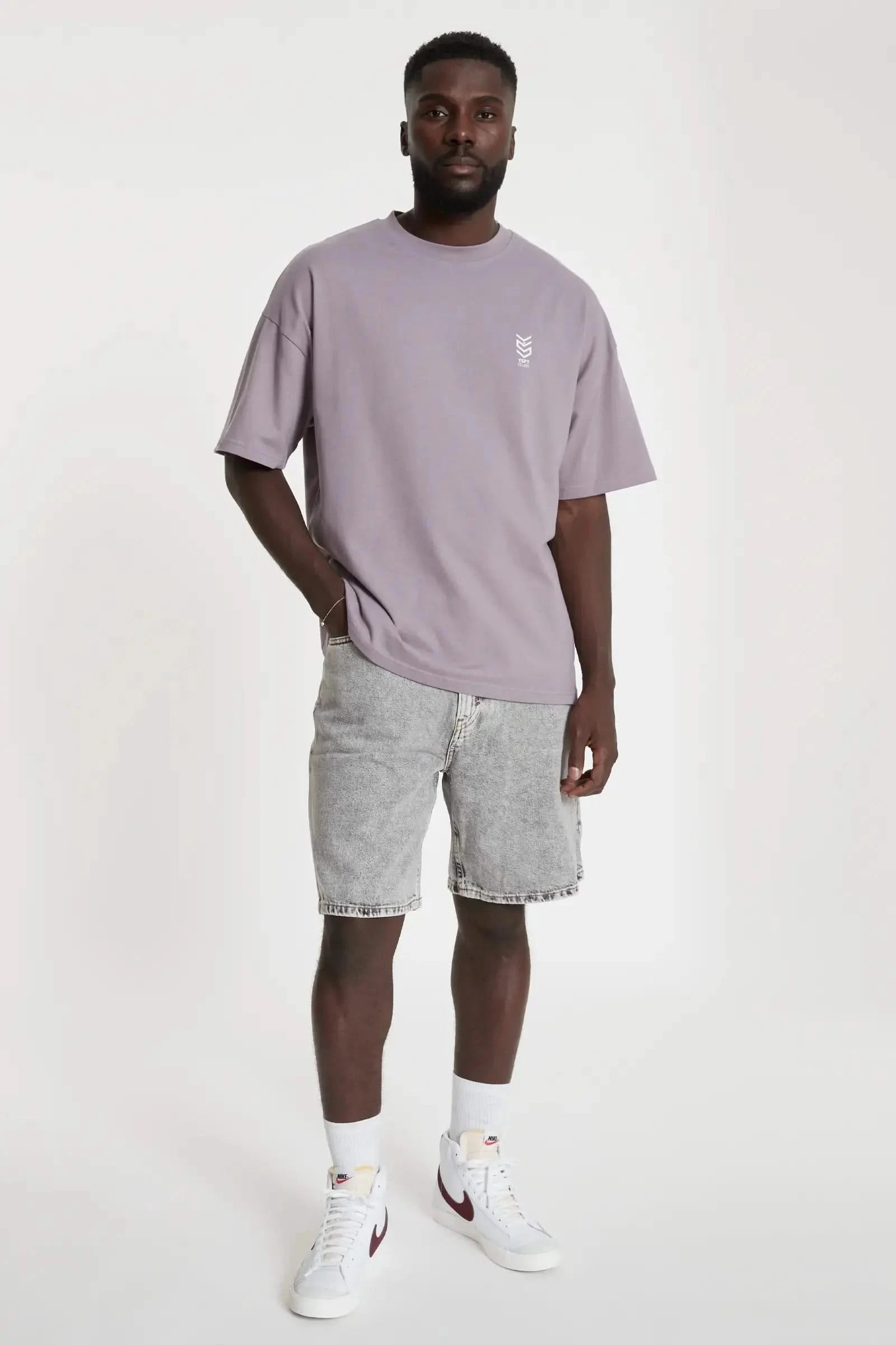 Trendy Oversized T-Shirt Cosmic Purple YSPT Studio