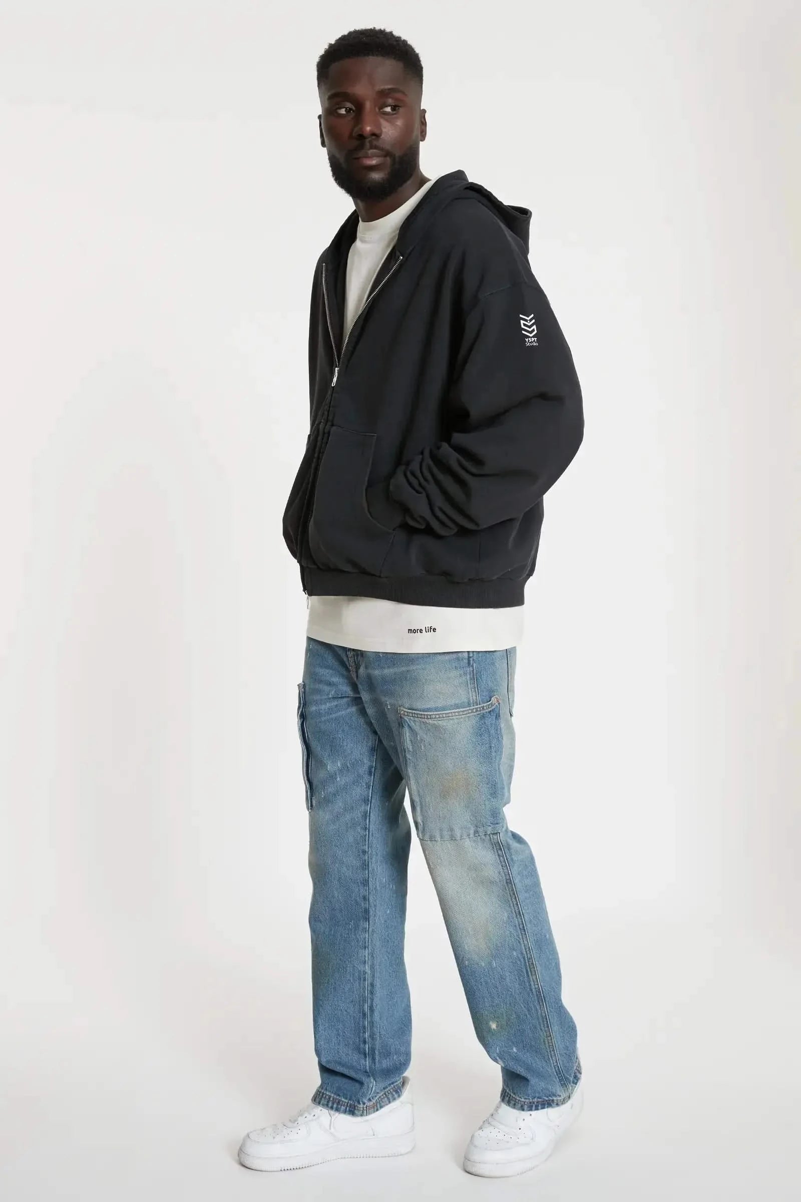 Zip Hoodie Challenger Black YSPT Studio